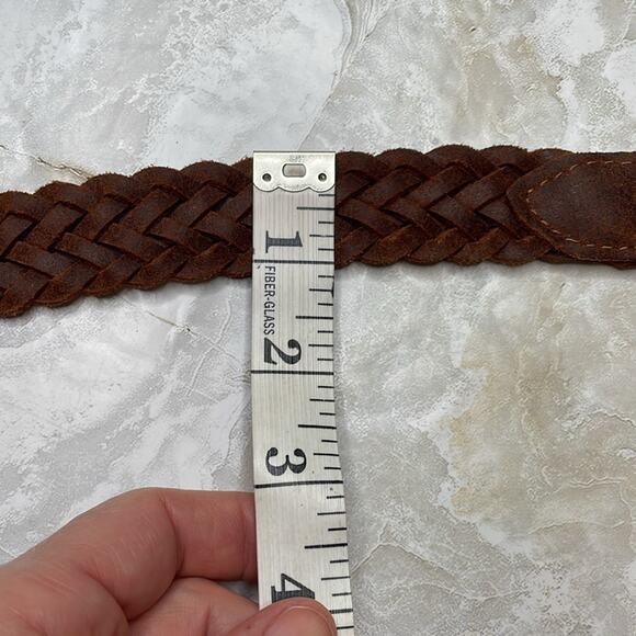 Vintage leather braided belt - Picture 4 of 6